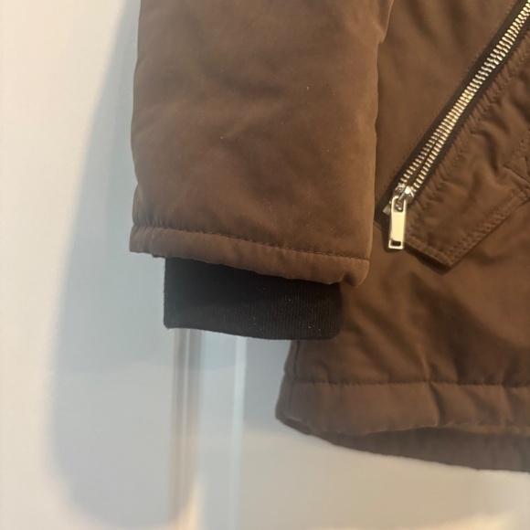 H&M Divided Brown Quilted Puffer with Faux Fur Lining - Picture 4 of 7